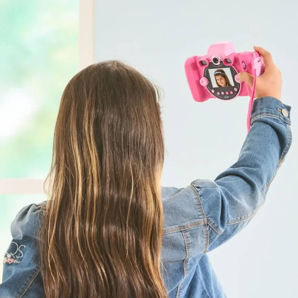 VTech KidiZoom Duo FX pink Kinderkamera mit Dual-Lens & 7 Kreativ-Apps, ab 4 Jahren VTech KidiZoom Duo FX pink mit Front- & Rückkamera 5 MP/2 MP, 4× Zoom, Touchscreen, 7 Kreativ-Apps Comics, Animation, Films, Spiele, Musik-Player, USB/Audio-Anschluss, ab 4 Jahren,