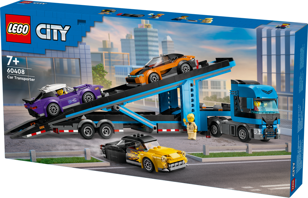 LEGO® City Autotransporter mit Sportwagen 60408 Maschine, Rad, Abschleppwagen, Fahrzeug, Auto