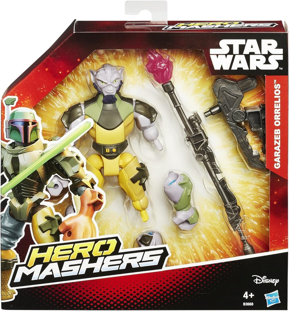Star Wars Hero Mashers Garazeb Orrelios Figure B3668 Star, Wars, Hero, Mashers, Garazeb, Orrelios, Figure, B3668, Pistole, Waffe, Person