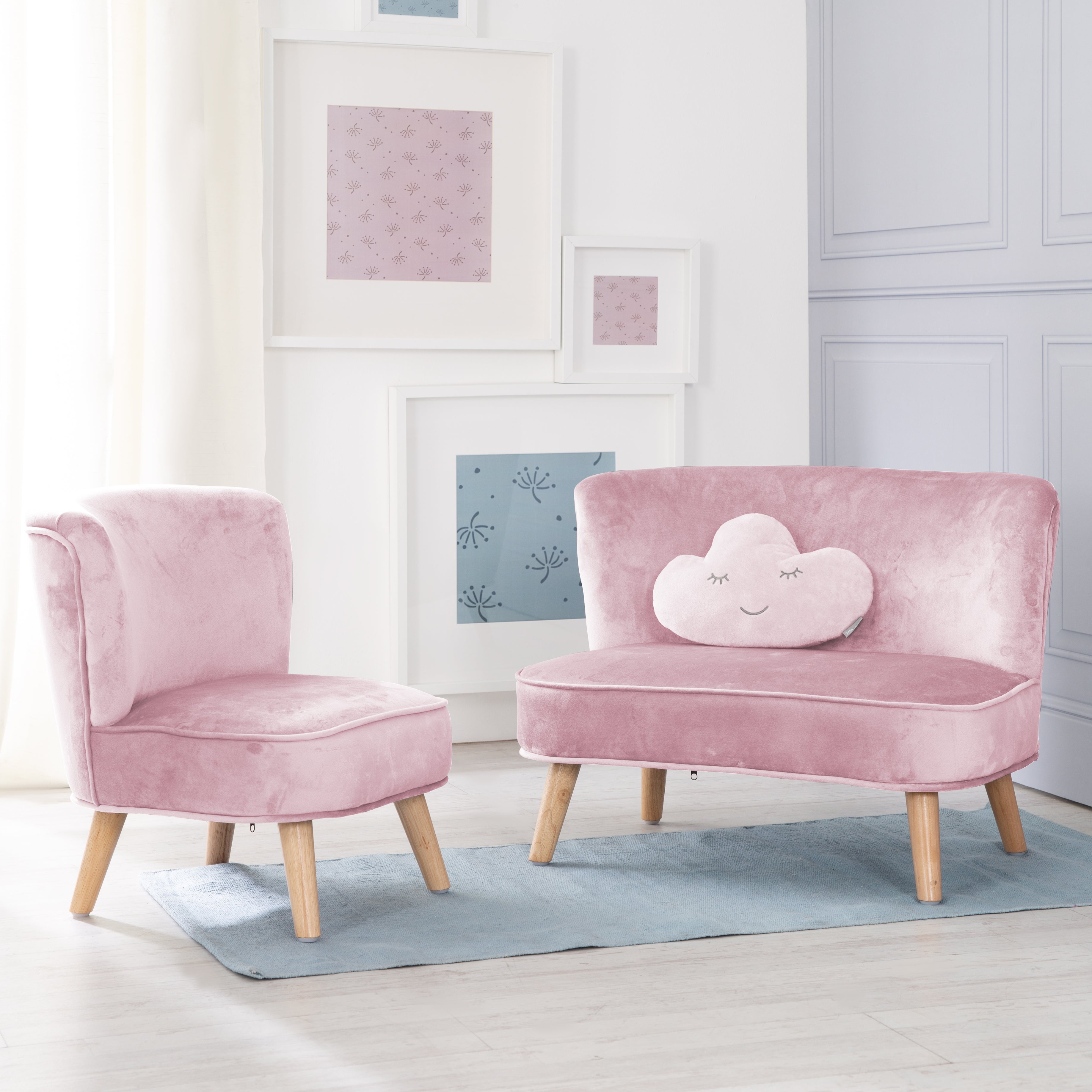 Roba 229S07M3 Lil Sofa Set groß roba Style rosa mauve – Spielmöbel - Produktbild 2