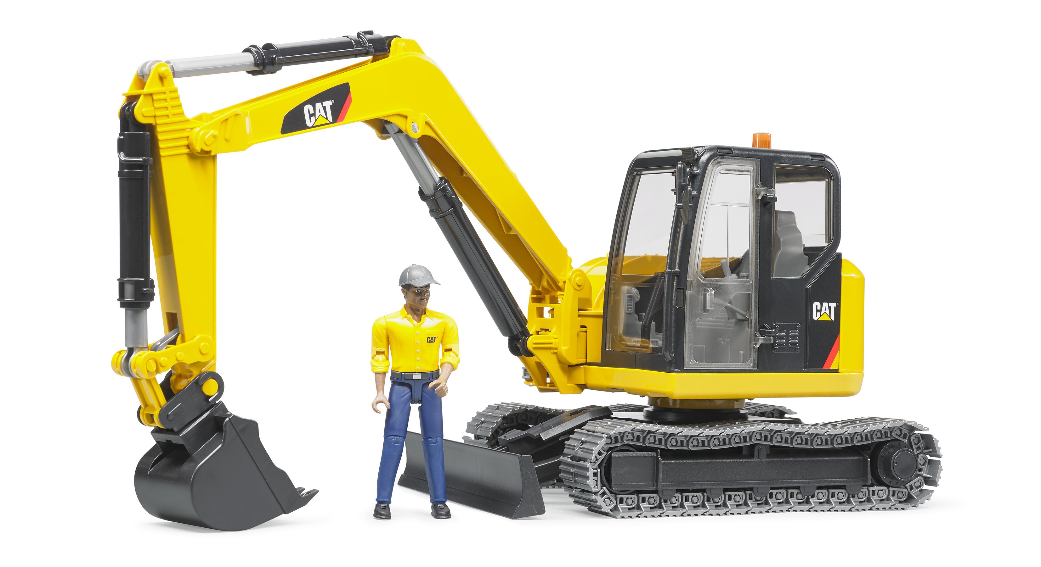 BRUDER 02466 - Cat® Minibagger mit Bauarbeiter BRUDER 02466 - Cat® Minibagger mit Bauarbeiter
