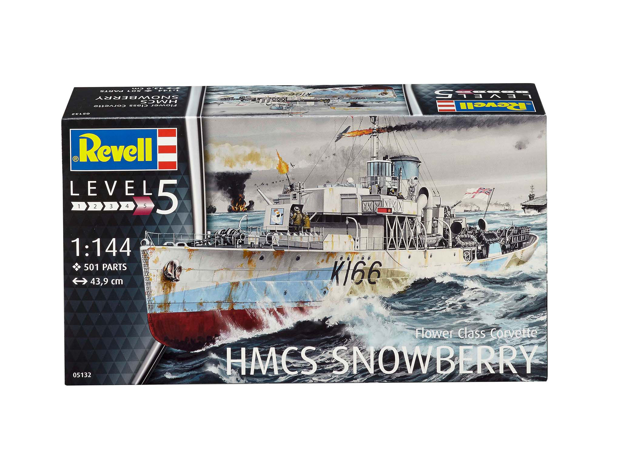 Revell 05132 Flower Class Corvette HMCS Snowberry Modellbausatz Kreuzer, Schiff, Transport, Fahrzeug, Wasserfahrzeug