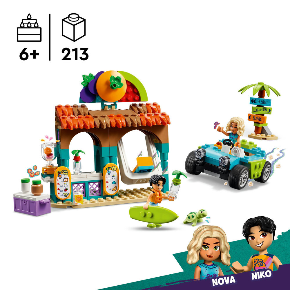 LEGO® Friends Smoothie-Stand am Strand Spielset 42625 Rad, Puppe, Spielzeug, Gesicht, Person