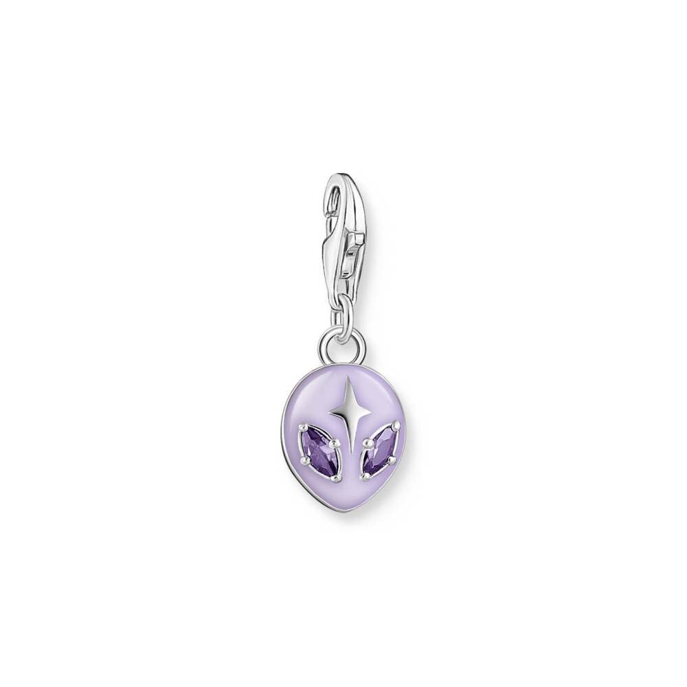 Thomas, Sabo, Anhänger, Charm-Club, Alienkopf, Violet, 2049-041-13, Zubehor, Anhänger, Ohrring, Schmuck