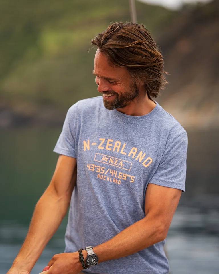 NZA 26CN720NM T-Shirt - Dunkelblau / Print - Bild 2