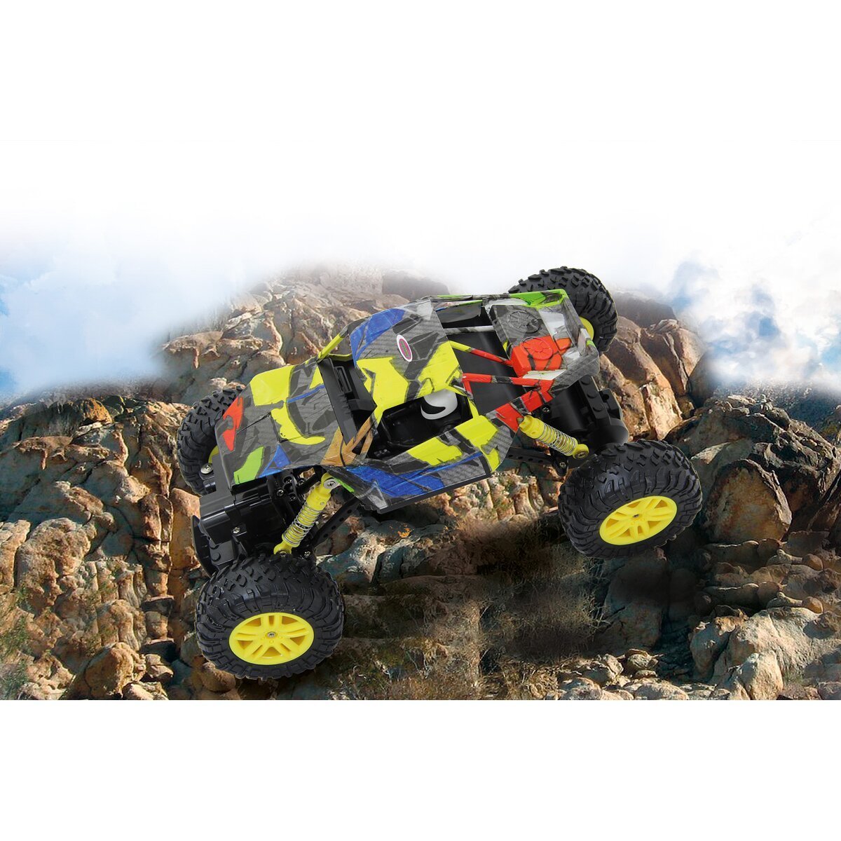 JAMARA Hillriser Crawler 4WD 1:18 gelb 2,4GHz ab 6 Jahren