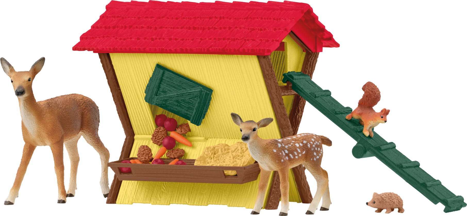 schleich Farm World 42658 Fütterung der Waldtiere Hirsch, Wildtiere, Draußen, Antilope, Känguru