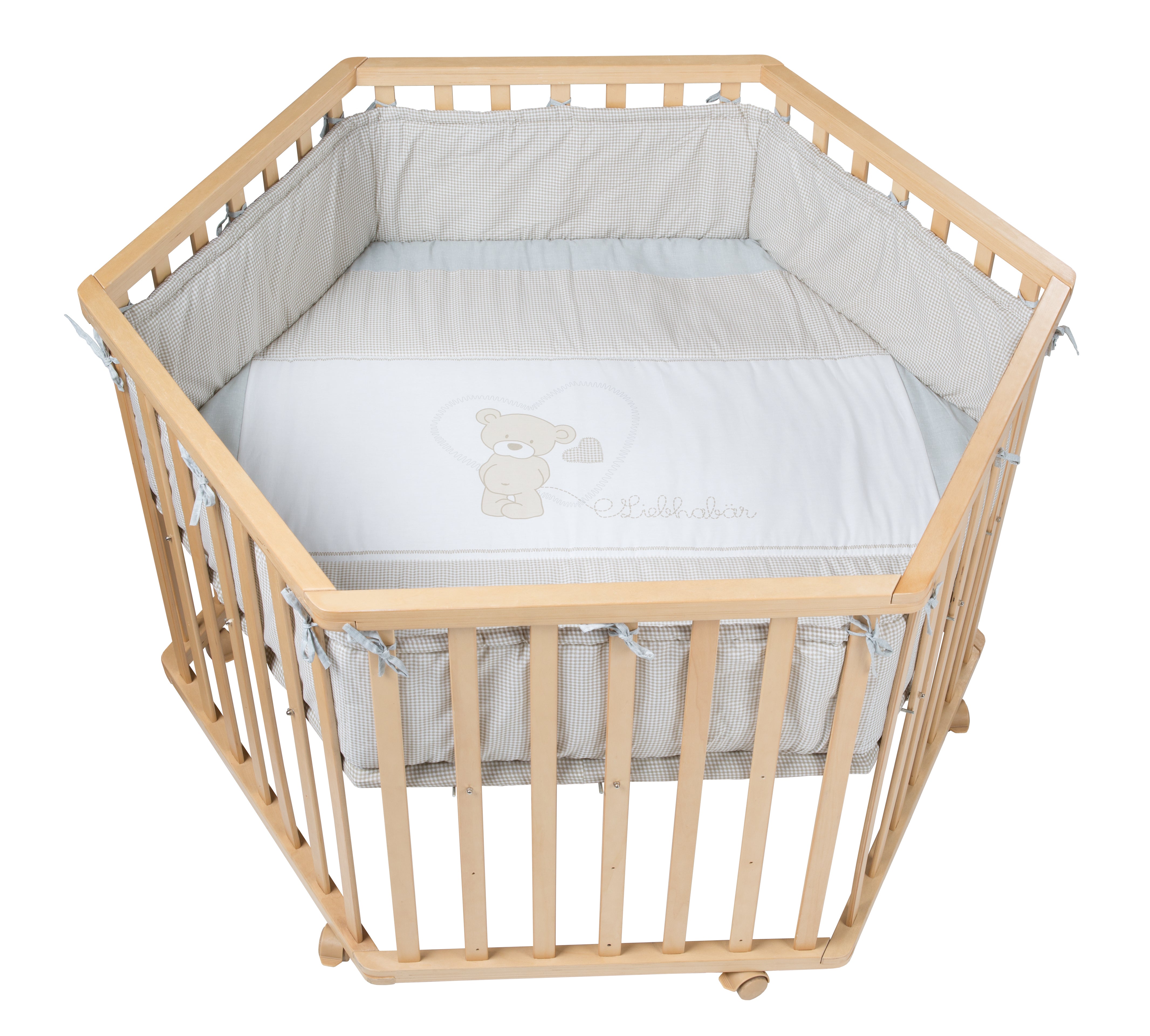 Roba 0232S105 Laufgitter 6-eckig Liebhabär natur lackiert - Bild 1 Roba 0232S105 Laufgitter 6-eckig Liebhabär natur lackiert - natur lackiert - Laufgitter - Produktbild 1