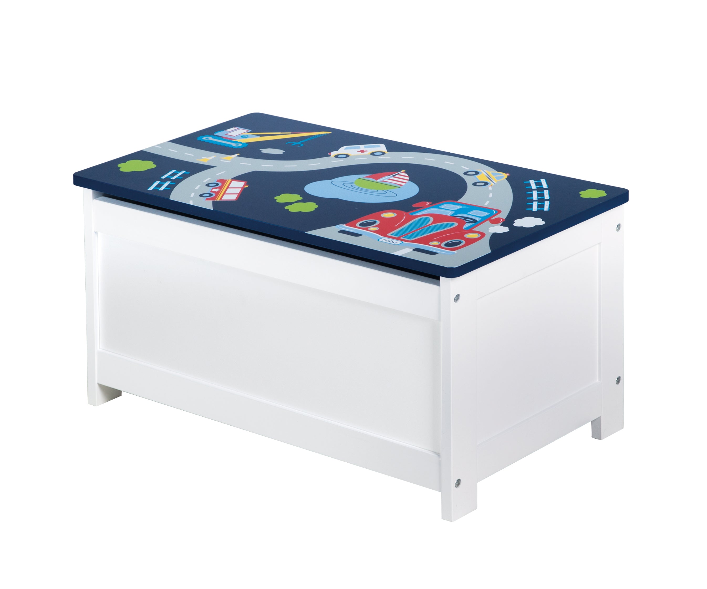 Roba 450518D331 Spielzeugtruhe Rennfahrer weiß – Spielmöbel - weiß - Spielmöbel - Produktbild 1