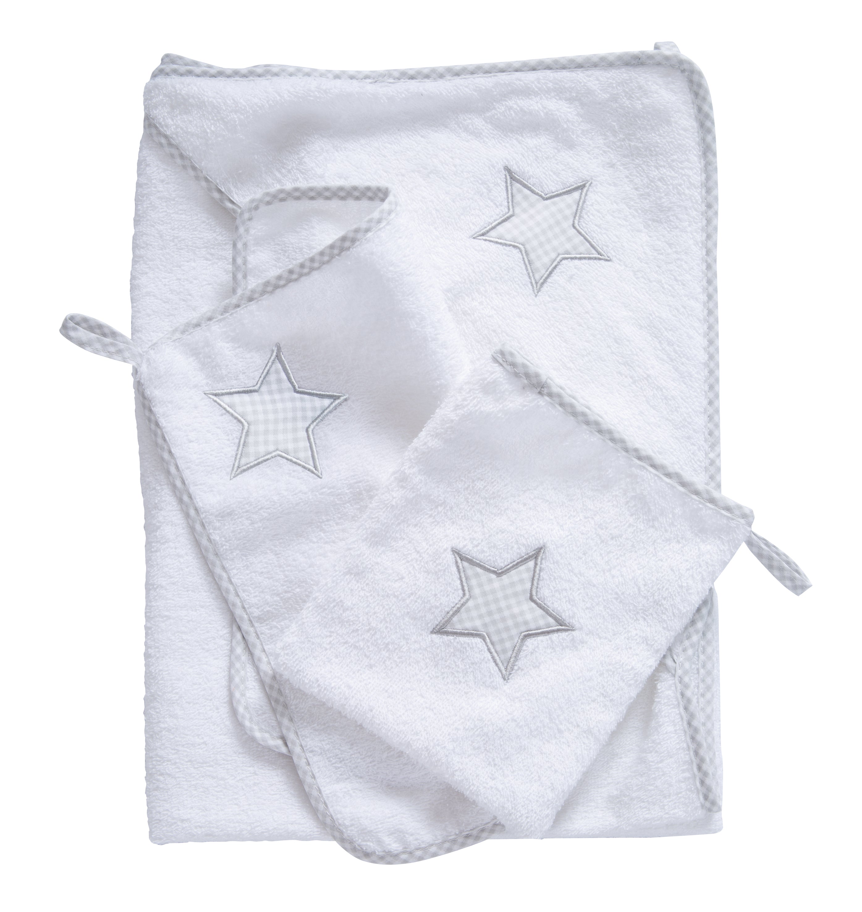 Roba 306102P190 3er Waschset Little Stars weiß – Heim Textilien - Bild 2 Roba 306102P190 3er Waschset Little Stars weiß – Heim Textilien - Produktbild 2
