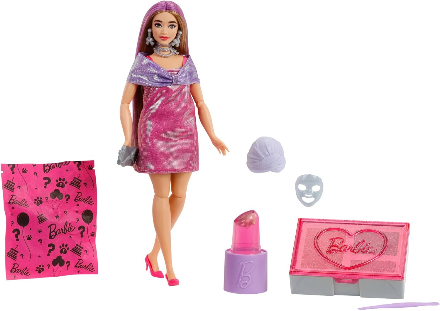 Barbie, Party, Unboxed, Glam, Party, Pink, Curvy Barbie Party Unboxed Glam Party Pink Curvy
