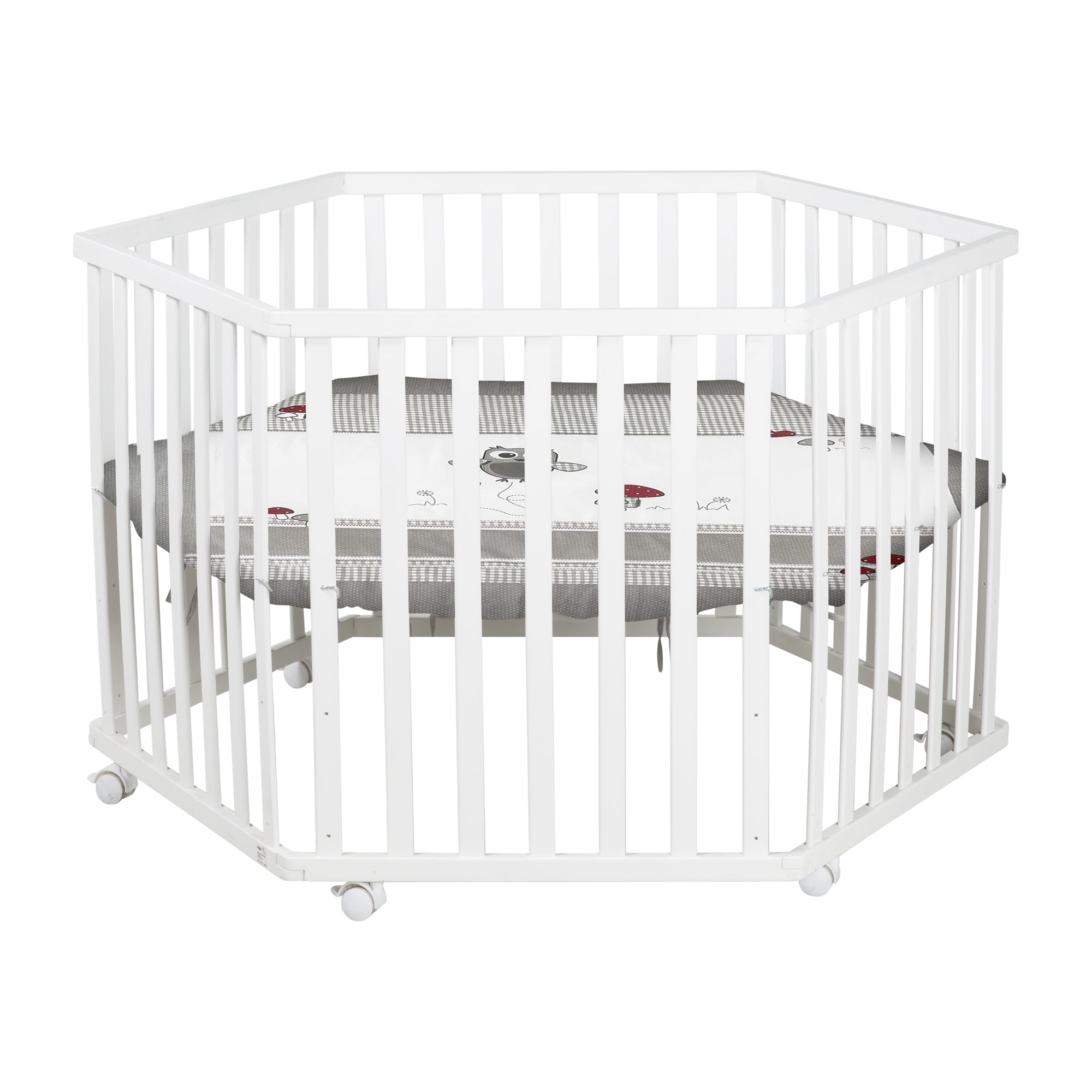 Roba 0232WES148A Laufgitter 6-eckig Adam & Eule weiß - Produktbild 3