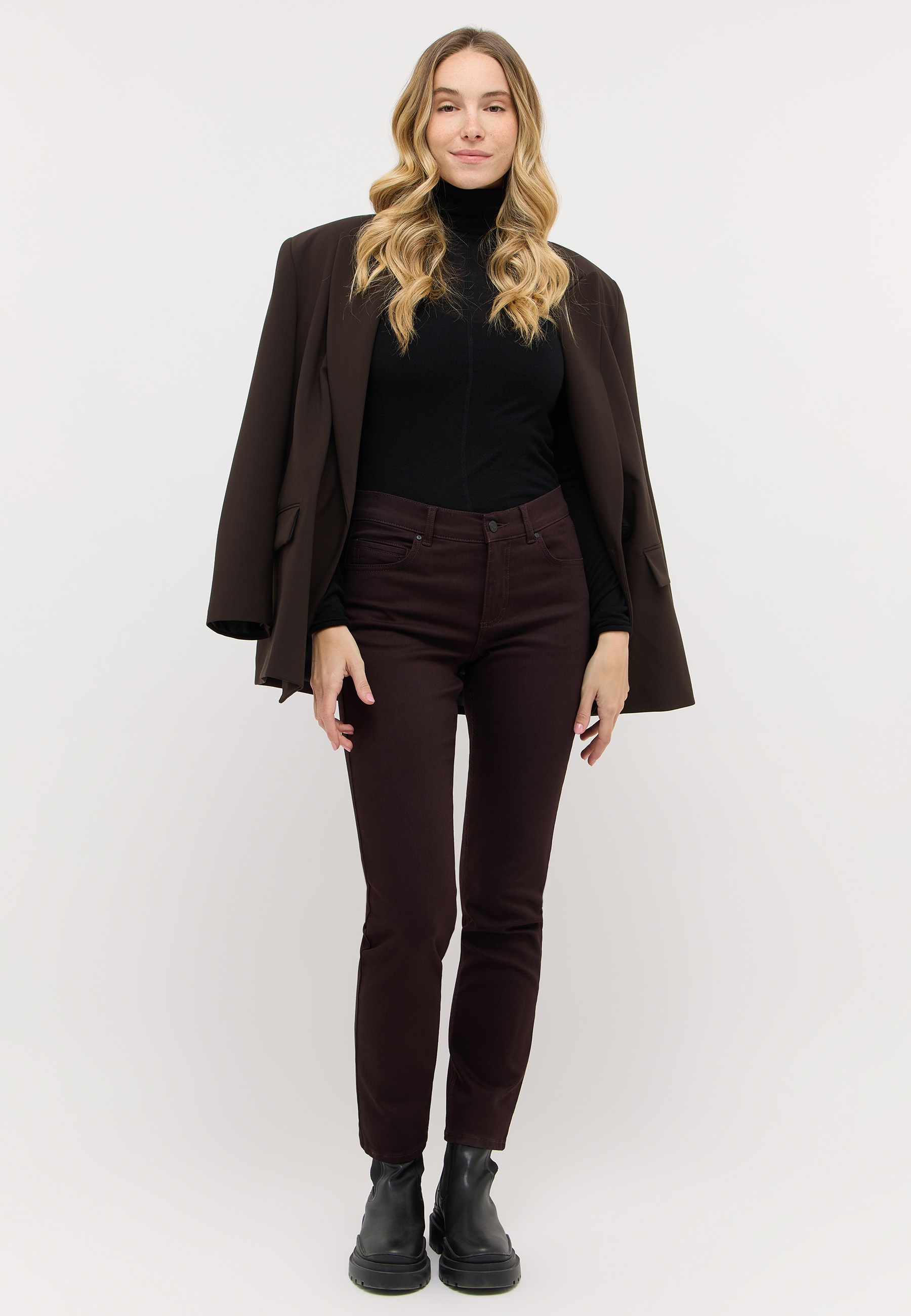 ANGELS 346340030R Damen Jeans Cici Slim Fit - Bordeaux - 4 ANGELS 346340030R Damen Jeans Cici Slim Fit - Bordeaux - 4