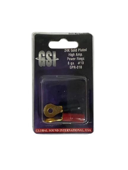 GSI GPR8, vergoldet Power Ringe für hohe amperezahl Installationen. M4 – bis zu 8 Gauge (10 mm²), 2 x rot, 2 X Schwarz