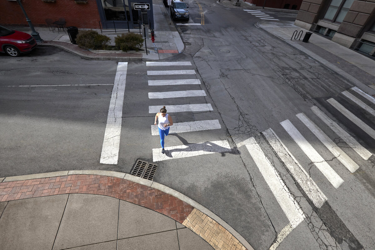 Straße, Asphalt, Fußgänger, Person, Auto