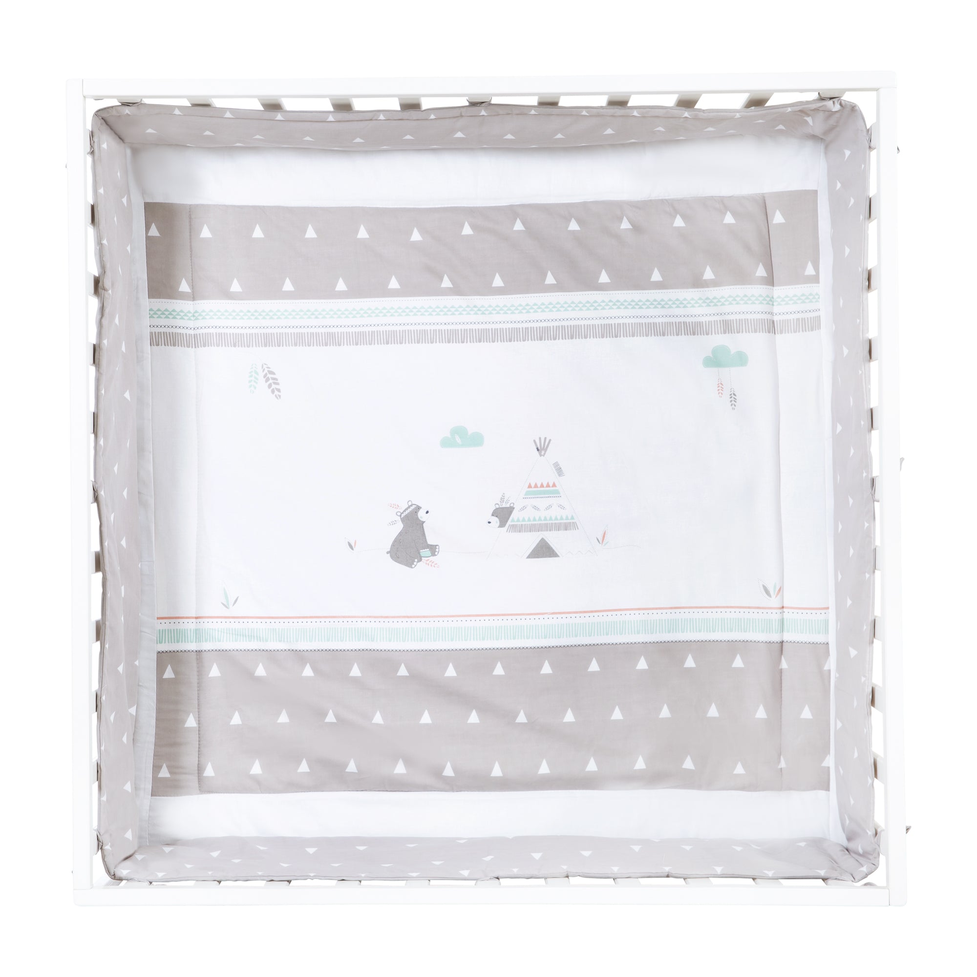 Roba 202046WES198 Laufgitter 100x100 cm Indibär weiß - Produktbild 6