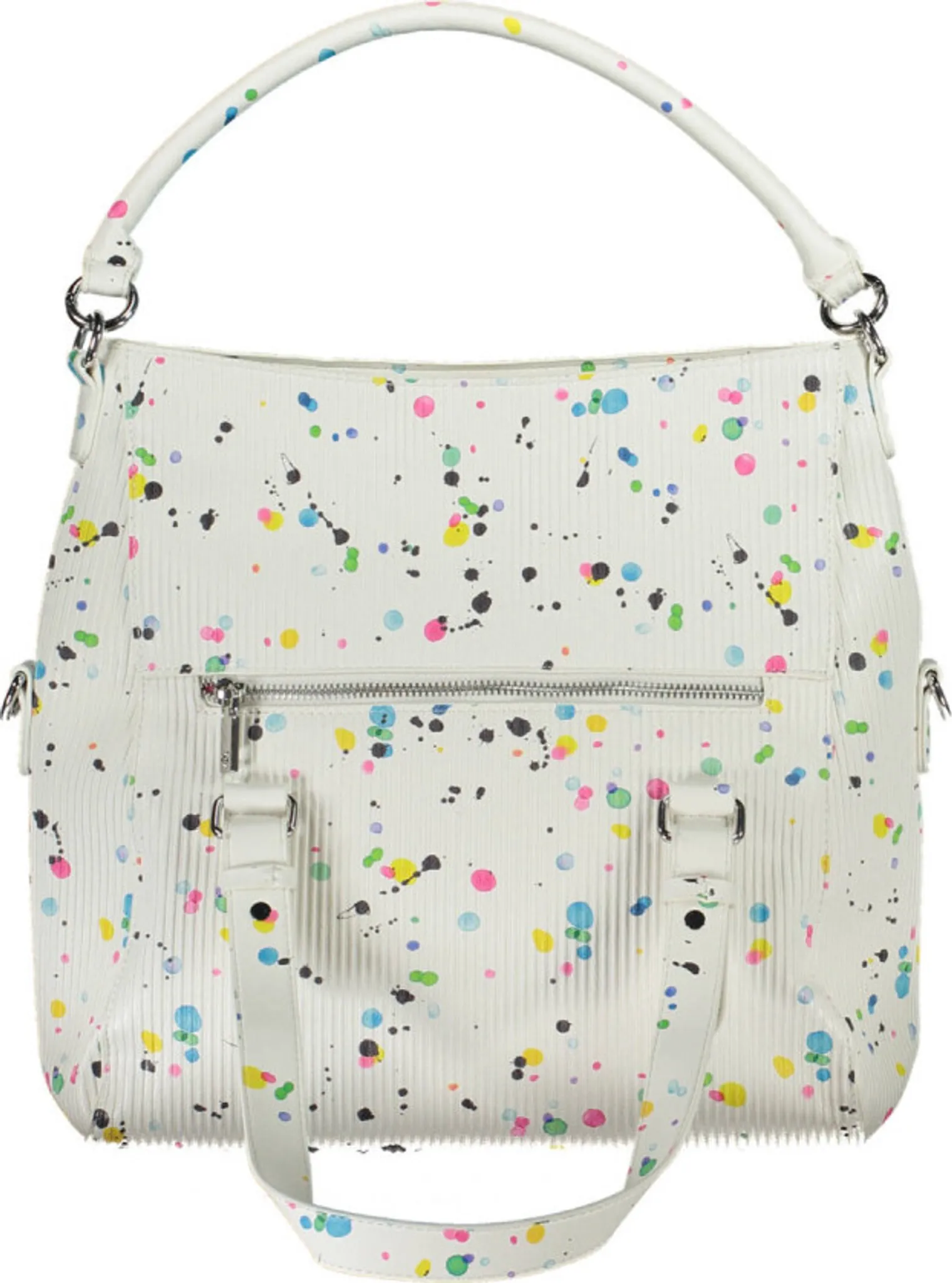 Desigual Damen „Fantastic“ - Weiß mit Farbspritz-Design 22WAXPB6 Handtasche Desigual Damen „Fantastic“ - Weiß mit Farbspritz-Design 22WAXPB6 Handtasche