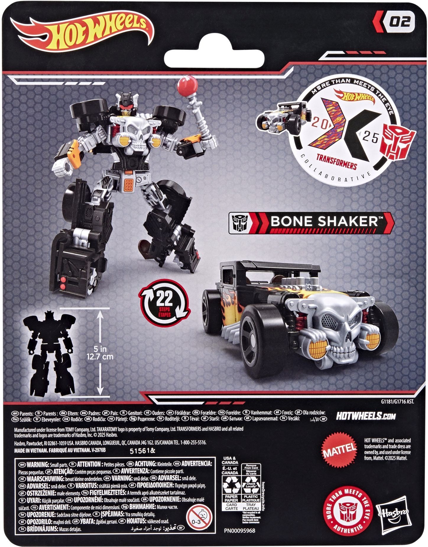 Transformers Collaborative Hot Wheels X Transformers Bone Shakerä - Hasbro - HASBRO G11815X0 Produktfoto - Hasbro - Transformers Collaborative Hot Wheels X Transformers Bone Shakerä - Modell HASBRO G11815X0