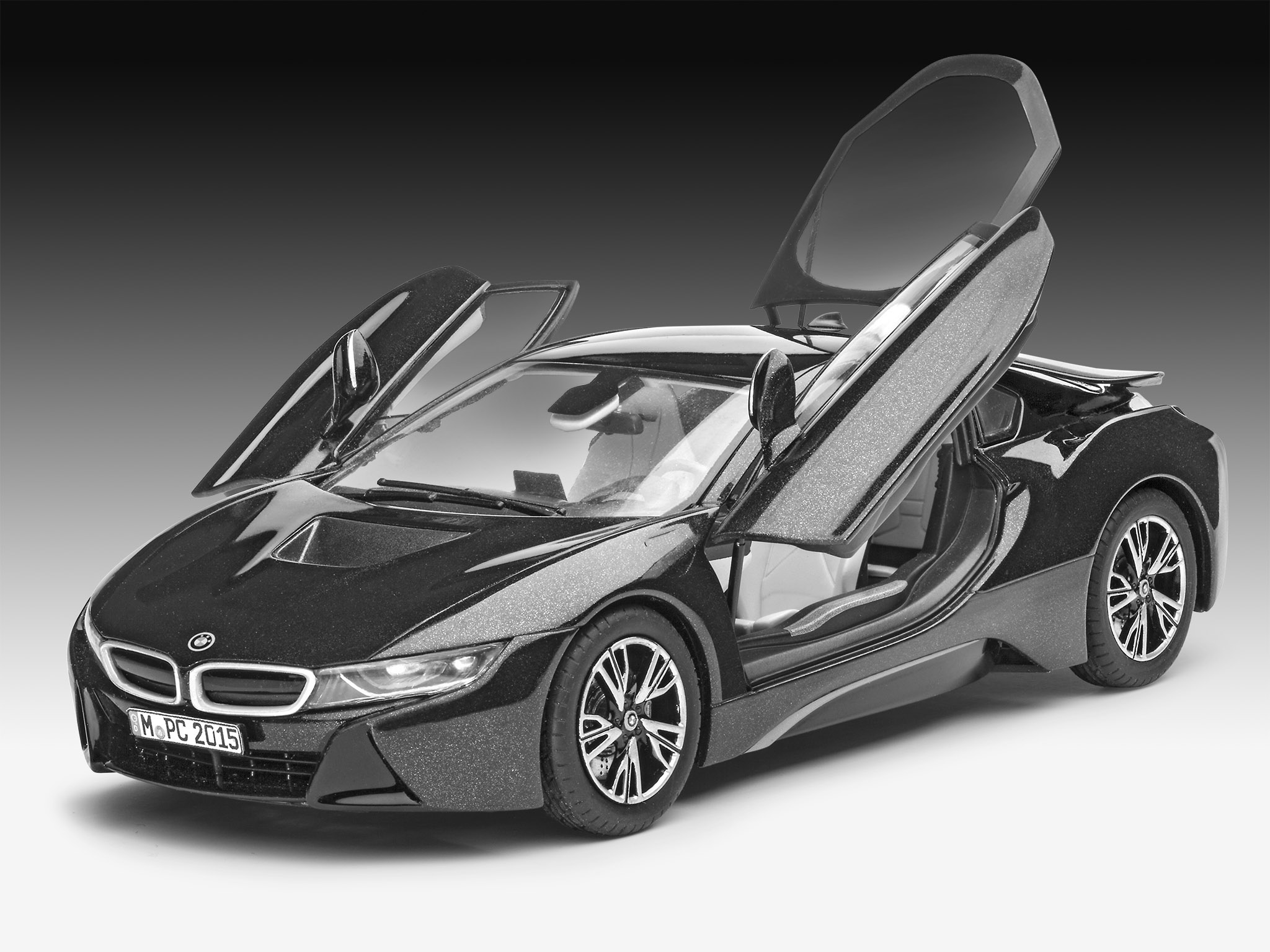 Revell 07008 BMW i8 - Plug-in-Hybrid-Sportwagen als Modellbausatz Maschine, Sprach, Leichtmetallfelge, Auto, Rad