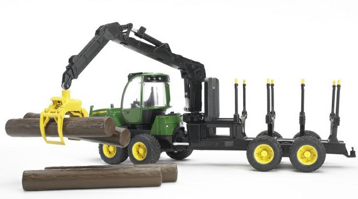 Bruder 02133 John Deere 1210E Rückezug Mit 4 Baumstämmen Und Holzgreifer Bruder, 02133, John, Deere, 1210E, Rückezug, Mit, 4, Baumstämmen, Und, Holzgreifer, Maschine, Bulldozer