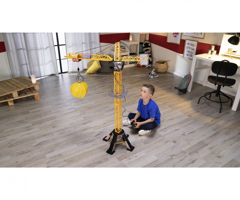 Dickie Toys Mega Crane 201139012 Innenarchitektur, Fußboden, Bodenbeläge, Stuhl, Person