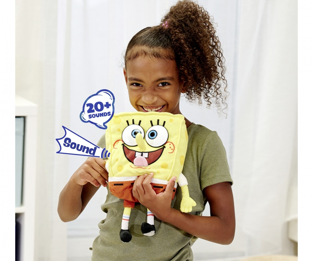 SpongeBob Schwammkopf - Plüschfigur Spongebob mit Funktion - ca. 30 cm