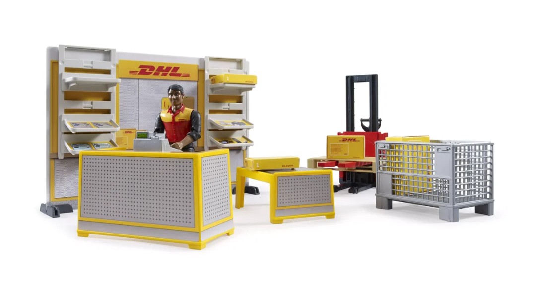 Bruder 62251 bworld DHL Shop mit Handhubstapler