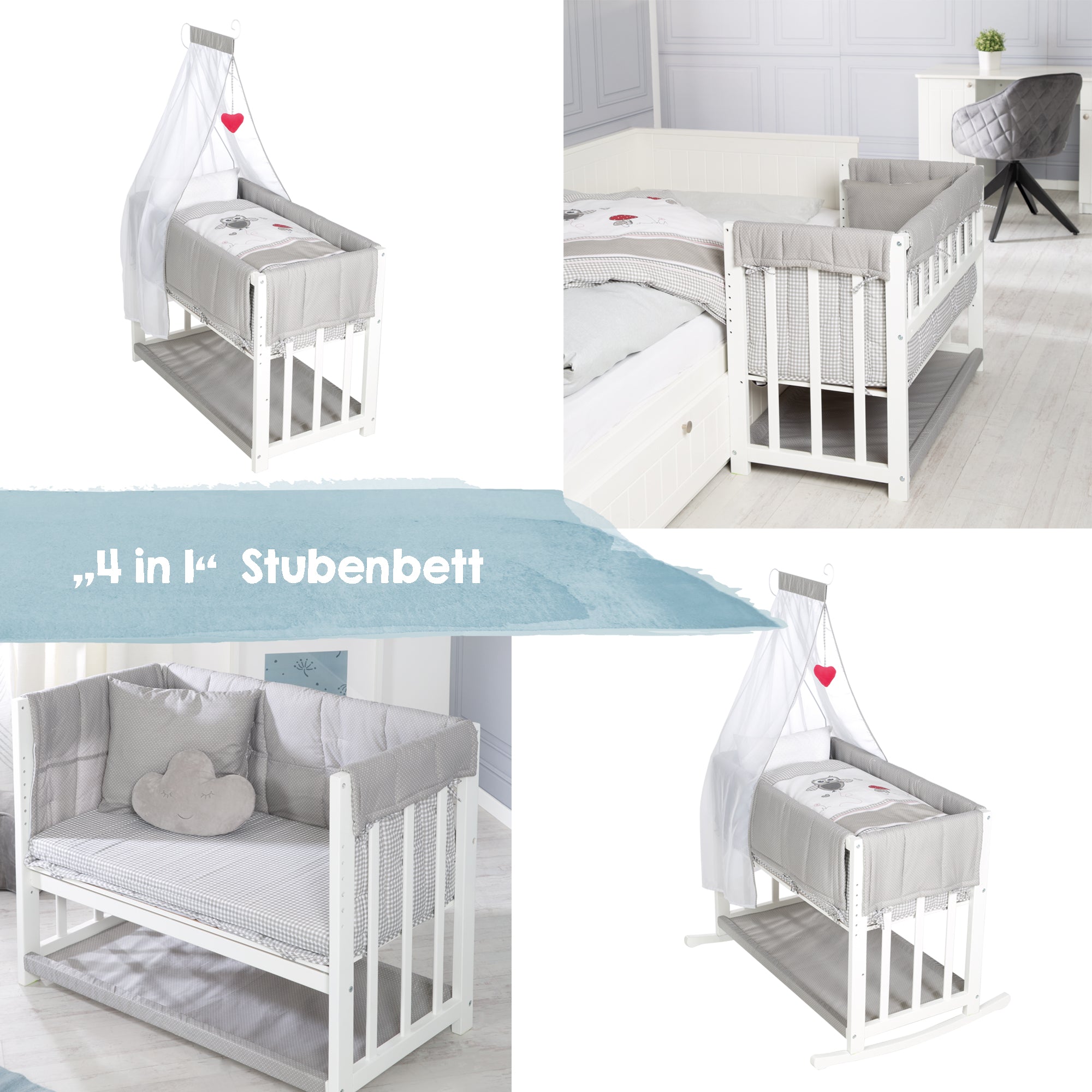 Roba 289149WES148 Stubenbett 4in1 Adam & Eule weiß – Stubenbetten - Bild 12 Roba 289149WES148 Stubenbett 4in1 Adam & Eule weiß – Stubenbetten - Produktbild 12