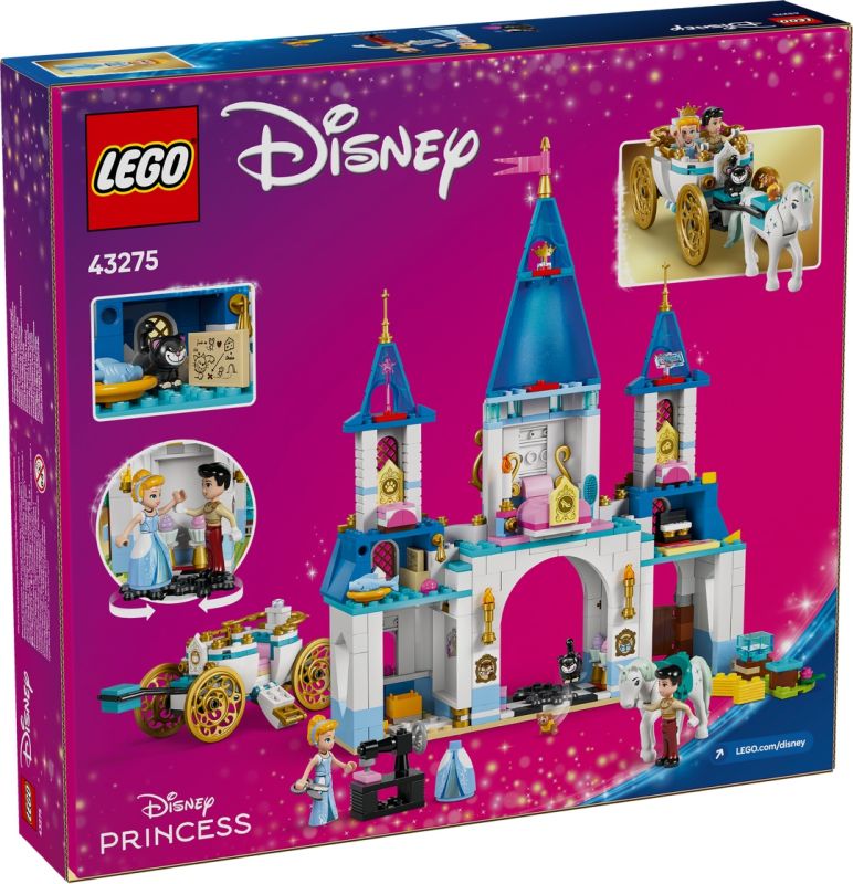 LEGO® Disney Prinzessin 43275 Cinderellas Schloss und Pferdekutsche