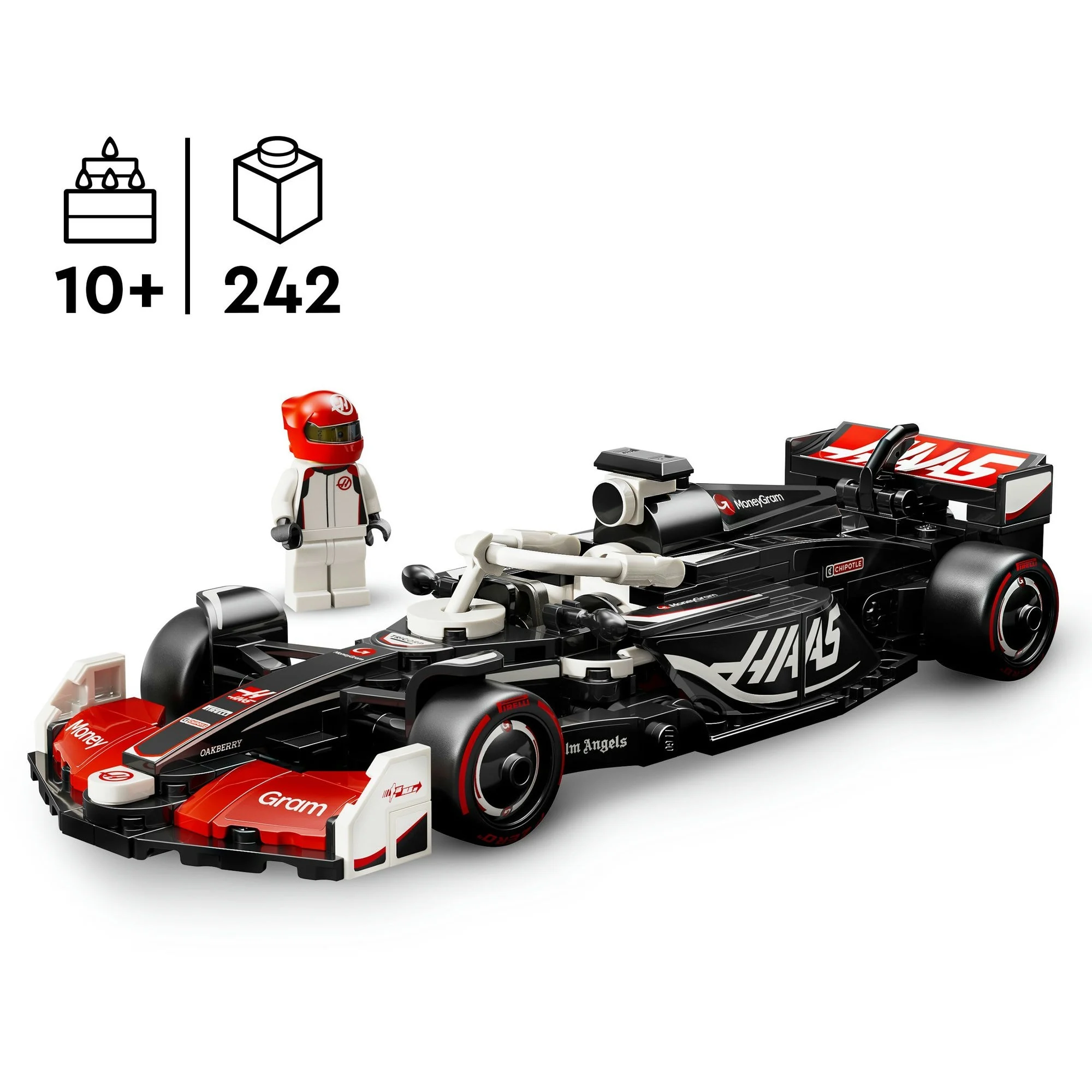 LEGO® Speed Champions MoneyGram Haas F1 Team VF-24 Rennauto 77250