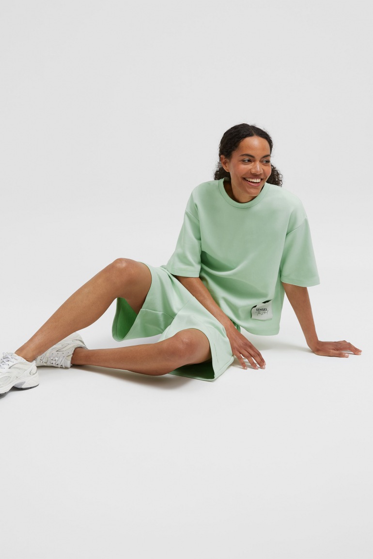 SENSES Sweatshorts PAL:MAS aus Interlock pastel lime