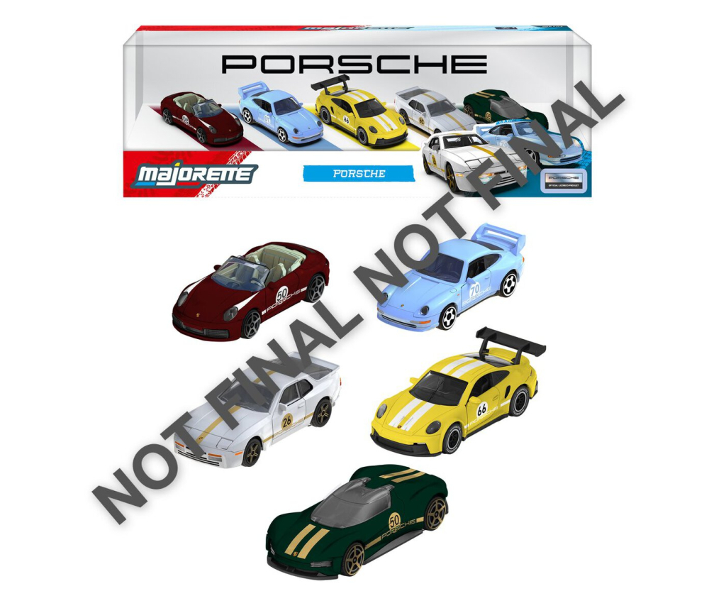Majorette Porsche 5 Pieces Giftpack