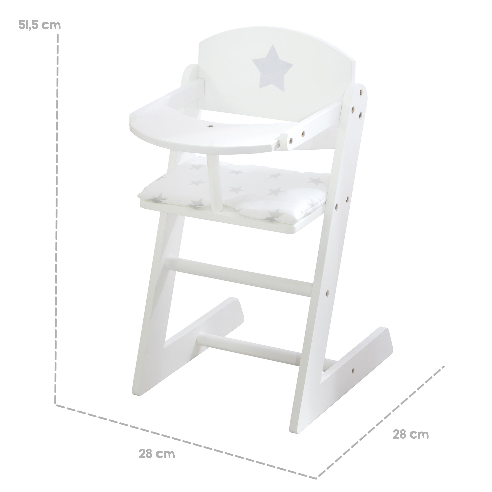 Roba 98534 Puppenhochstuhl Stella weiß – Puppenmöbel & Häuser - Produktbild 4