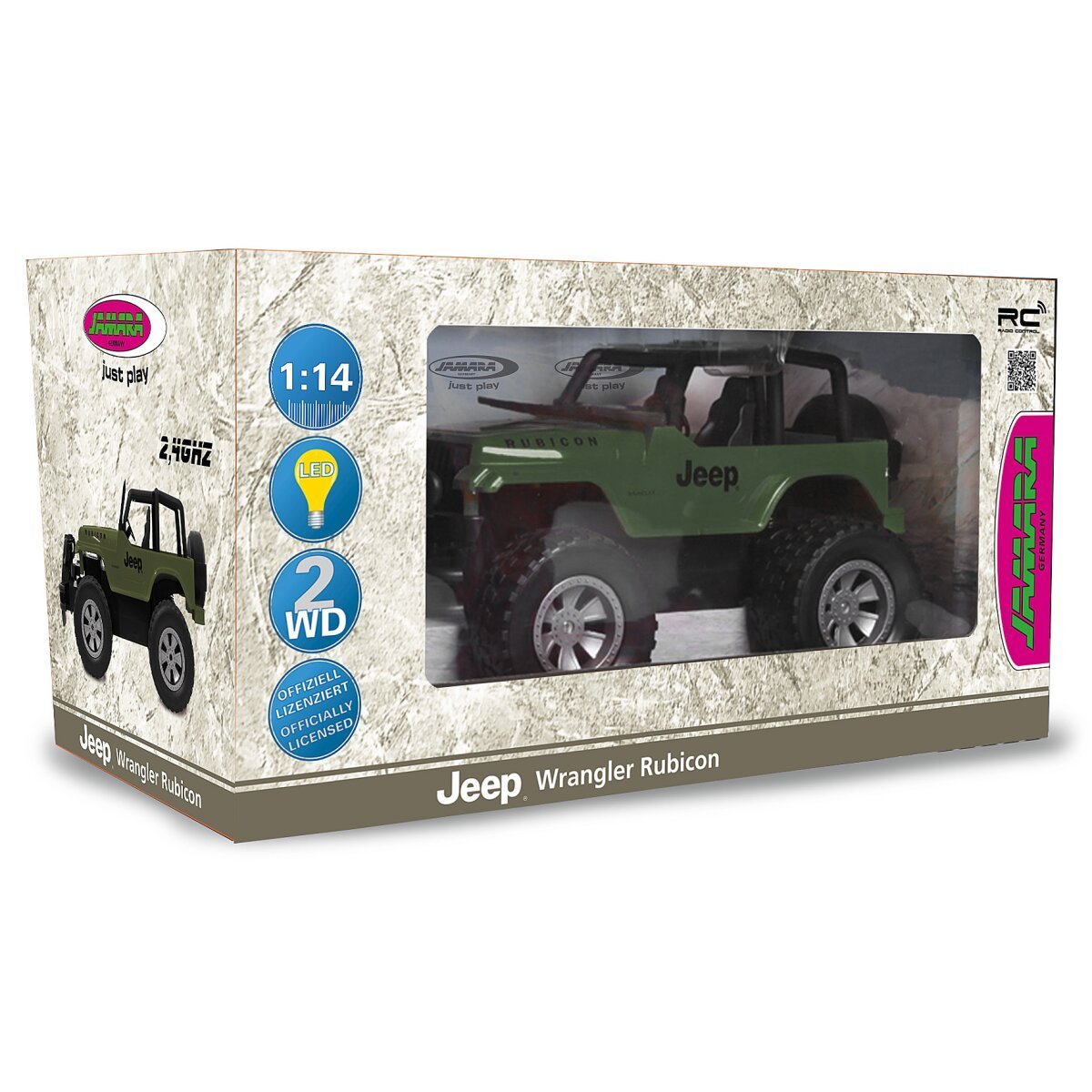 JAMARA Jeep Wrangler Rubicon 1:14 olivgrün 2,4GHz ab 6 Jahren