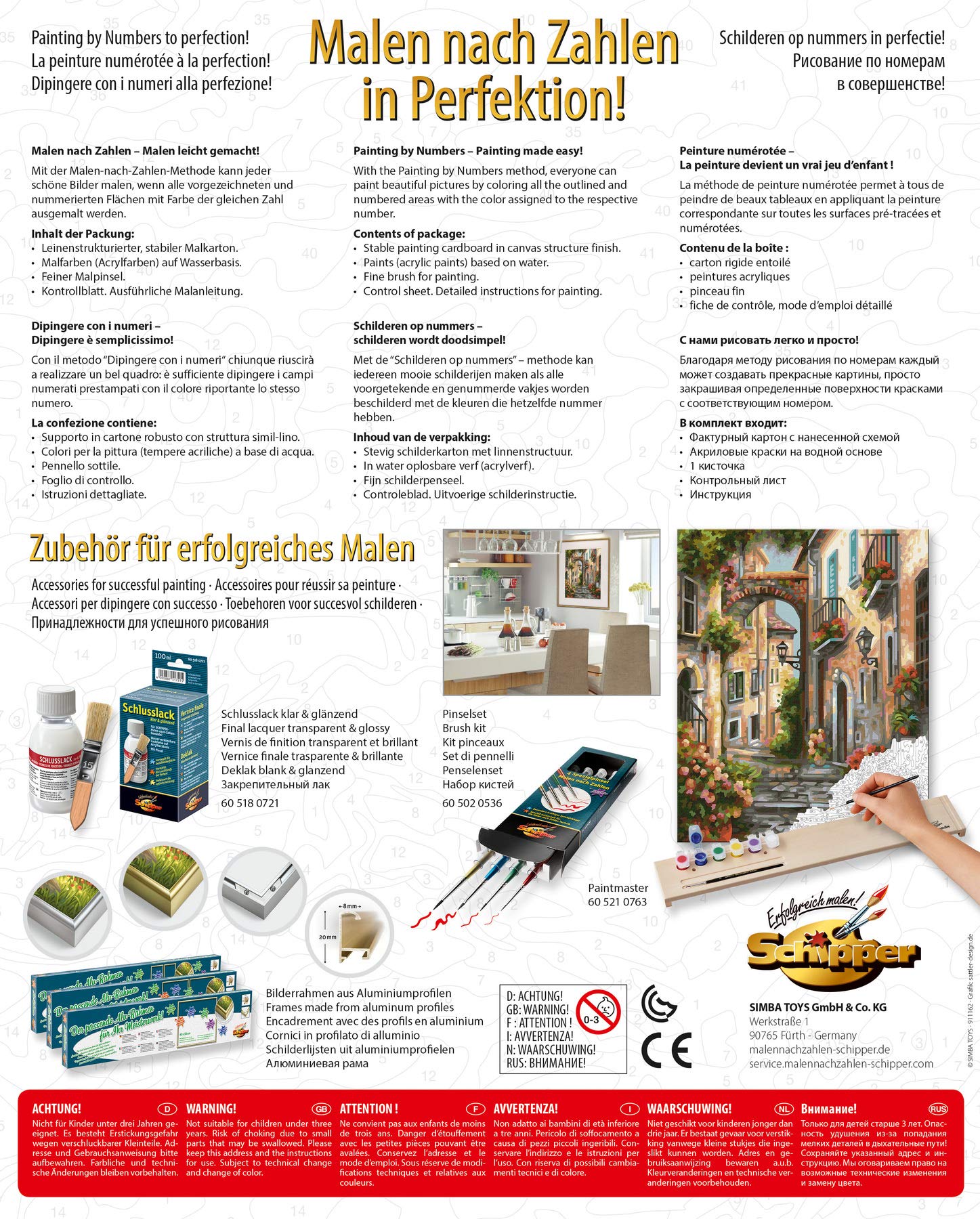 Schipper Mnz - Verträumtes Gässchen - Romantisches Stadtbild Zum Selbermalen 609240826 Werbung, Plakat, Text, Seite