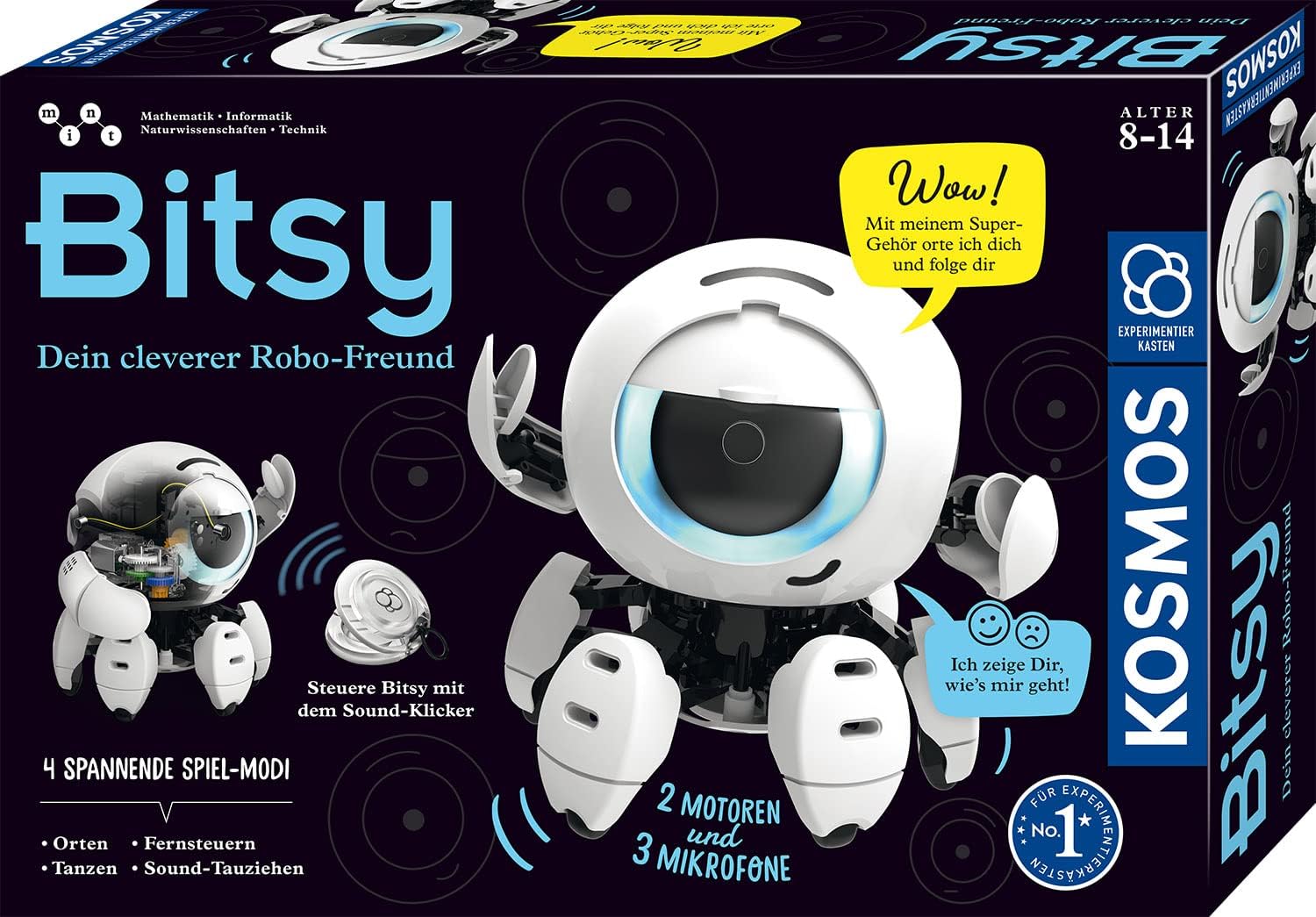 Kosmos Bitsy Dein cleverer Robo-Freund mit Geräuscherkennung 621094 Kosmos, Bitsy, Dein, cleverer, Robo-Freund, mit, Geräuscherkennung, 621094, Roboter, Band, Spielzeug