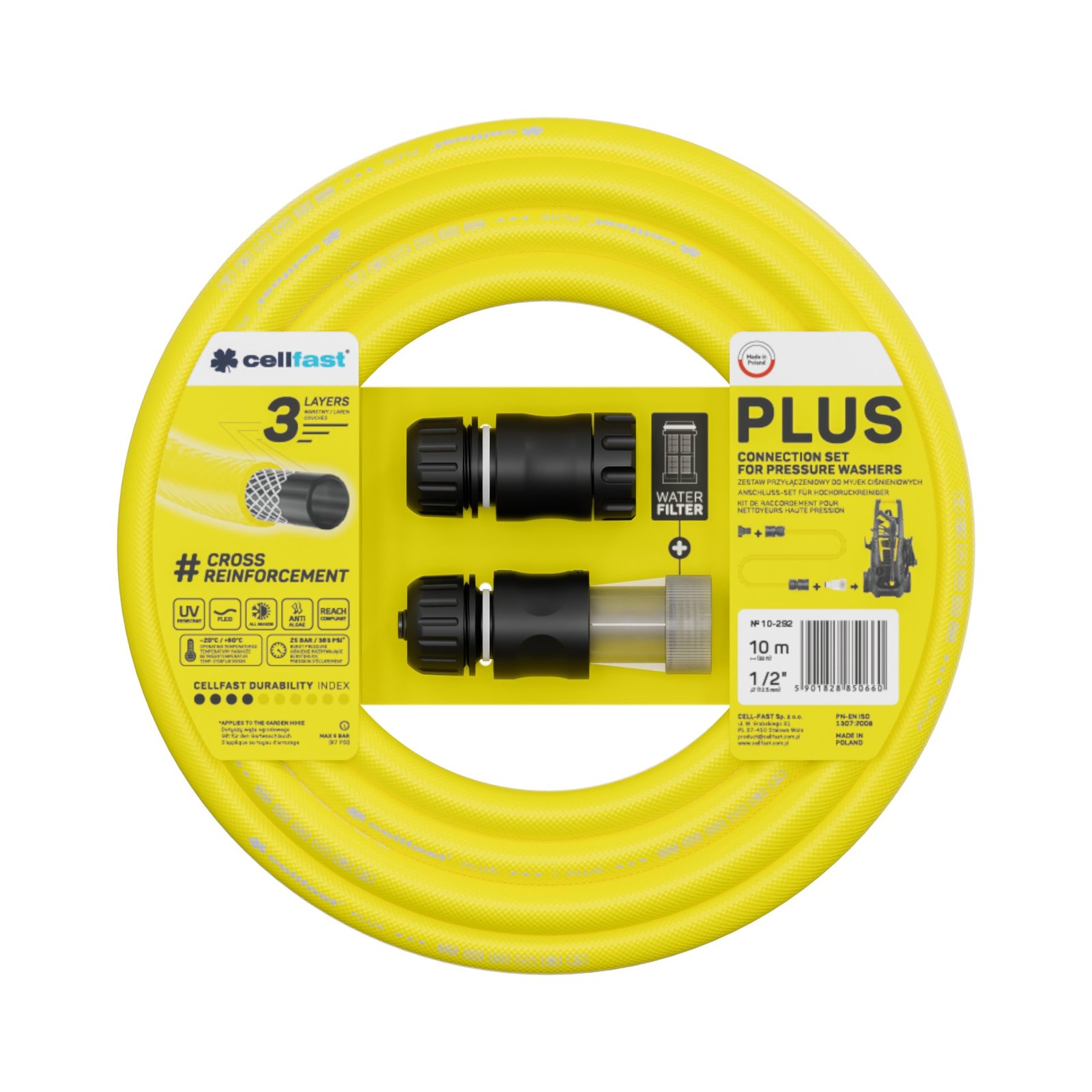 Cellfast Anschlussset für Hochdruckreiniger PLUS 1/2" 10 m