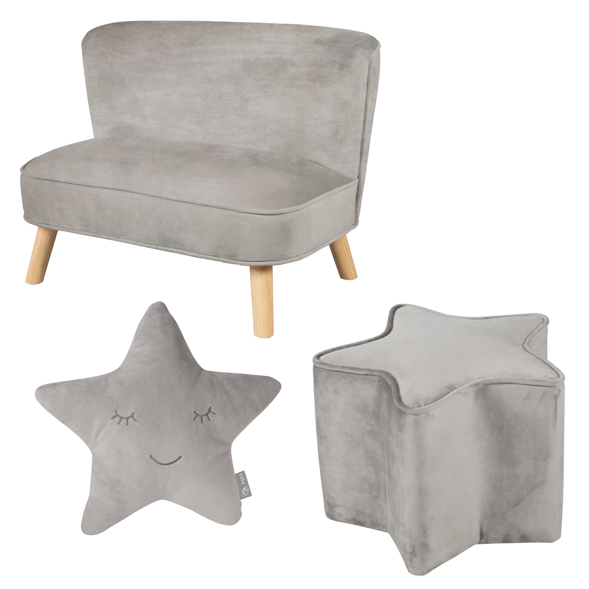 Roba 230S08M3 Lil Sofa Set mittel roba Style grau – Spielmöbel - Bild 1 Roba 230S08M3 Lil Sofa Set mittel roba Style grau – Spielmöbel - grau - Spielmöbel - Produktbild 1