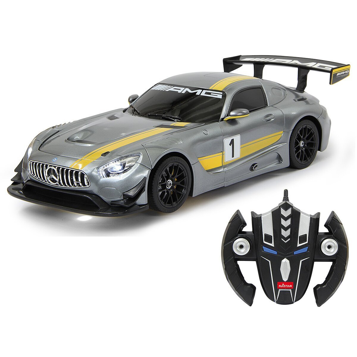 JAMARA Mercedes-AMG GT3 1:14 grau 2,4GHz transformable ab 8 Jahren