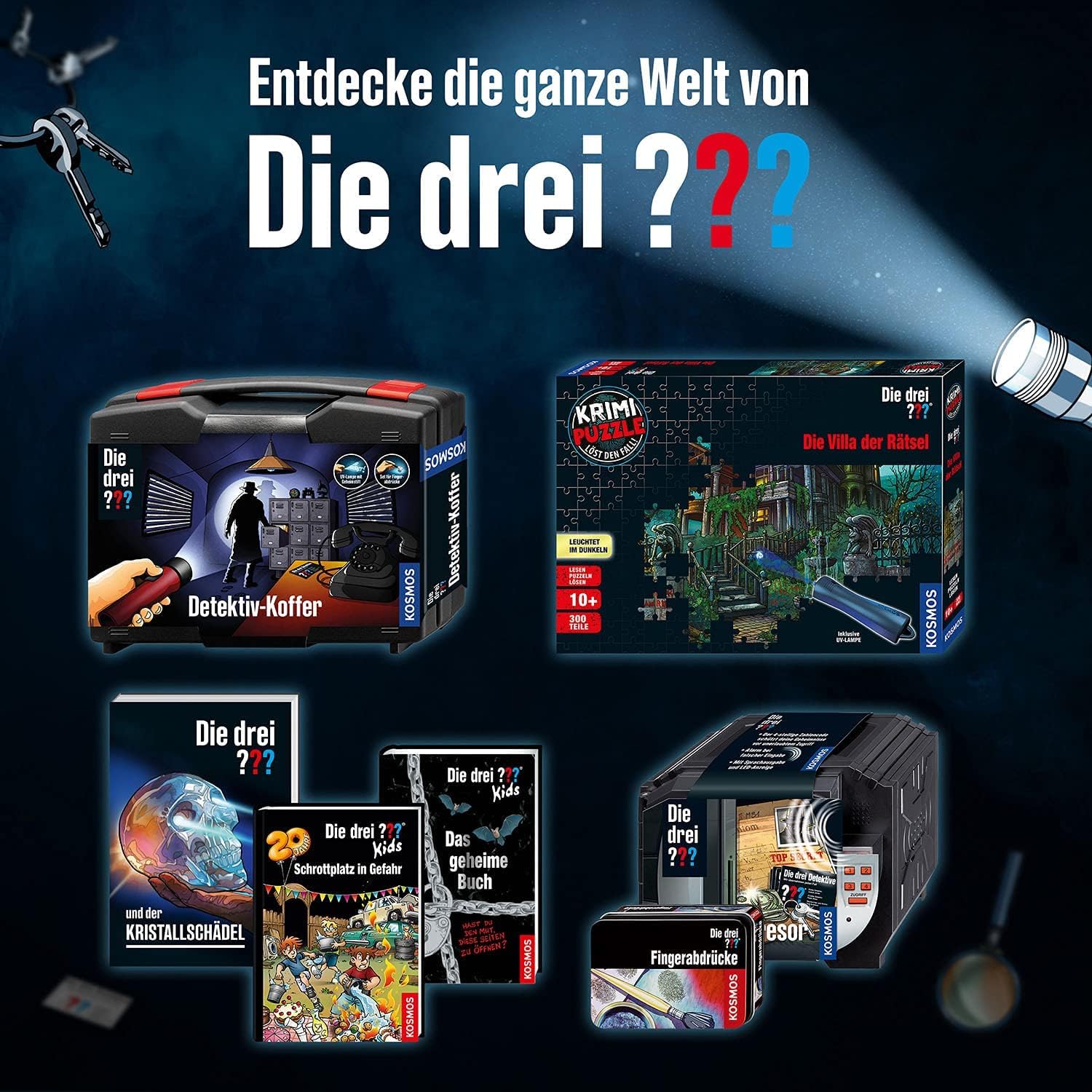 Kosmos Die Drei ??? Detektivkoffer – Ermittlungs-Set Für Nachwuchs-Detektive Ab 8 Jahren 630553