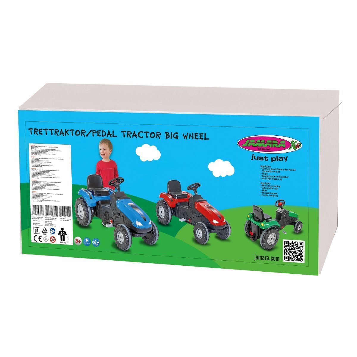 JAMARA Trettraktor Big Wheel blau ab 3 Jahren JAMARA Trettraktor Big Wheel blau ab 3 Jahren