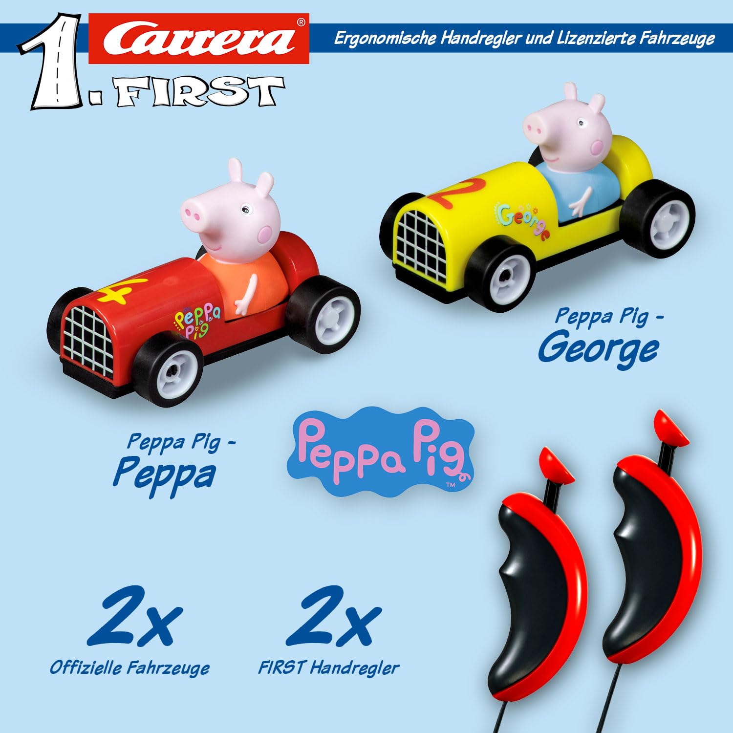 Carrera FIRST Peppa Pig Kids GranPrix Rennbahn ab 3 Jahren 20063043