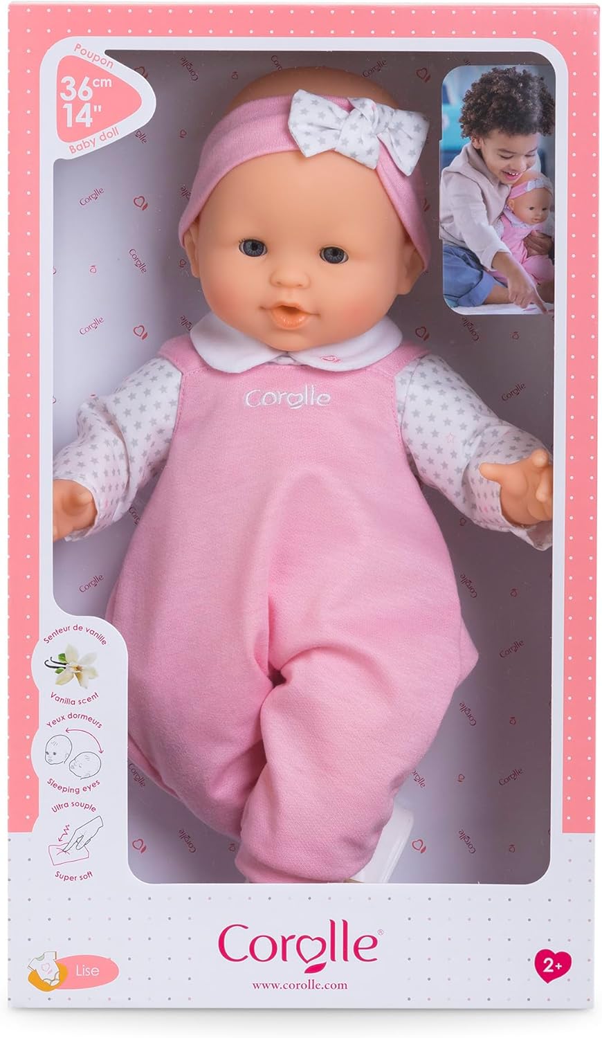 Corolle - MGP Lise Weichkörperpuppe mit Schlafaugen und Vanilleduft 9000130430 Puppe, Spielzeug, Person, Baby