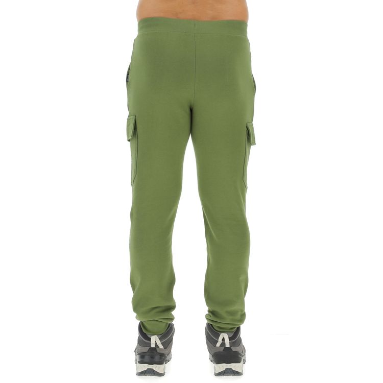 JEEP Herren Cargo-Jogginghose O102896OG - Olivgrün mit Jeep-Star-Print und Seitentaschen GR. XXL Bekleidung, Hosen