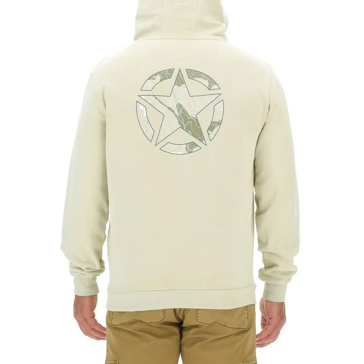 JEEP Herren Kapuzenjacke O103180WH - Weiße Sweatjacke mit Jeep-Star-Print und Reißverschluss GR. XXL JEEP Herren Kapuzenjacke O103180WH - Weiße Sweatjacke mit Jeep-Star-Print und Reißverschluss GR. XXL