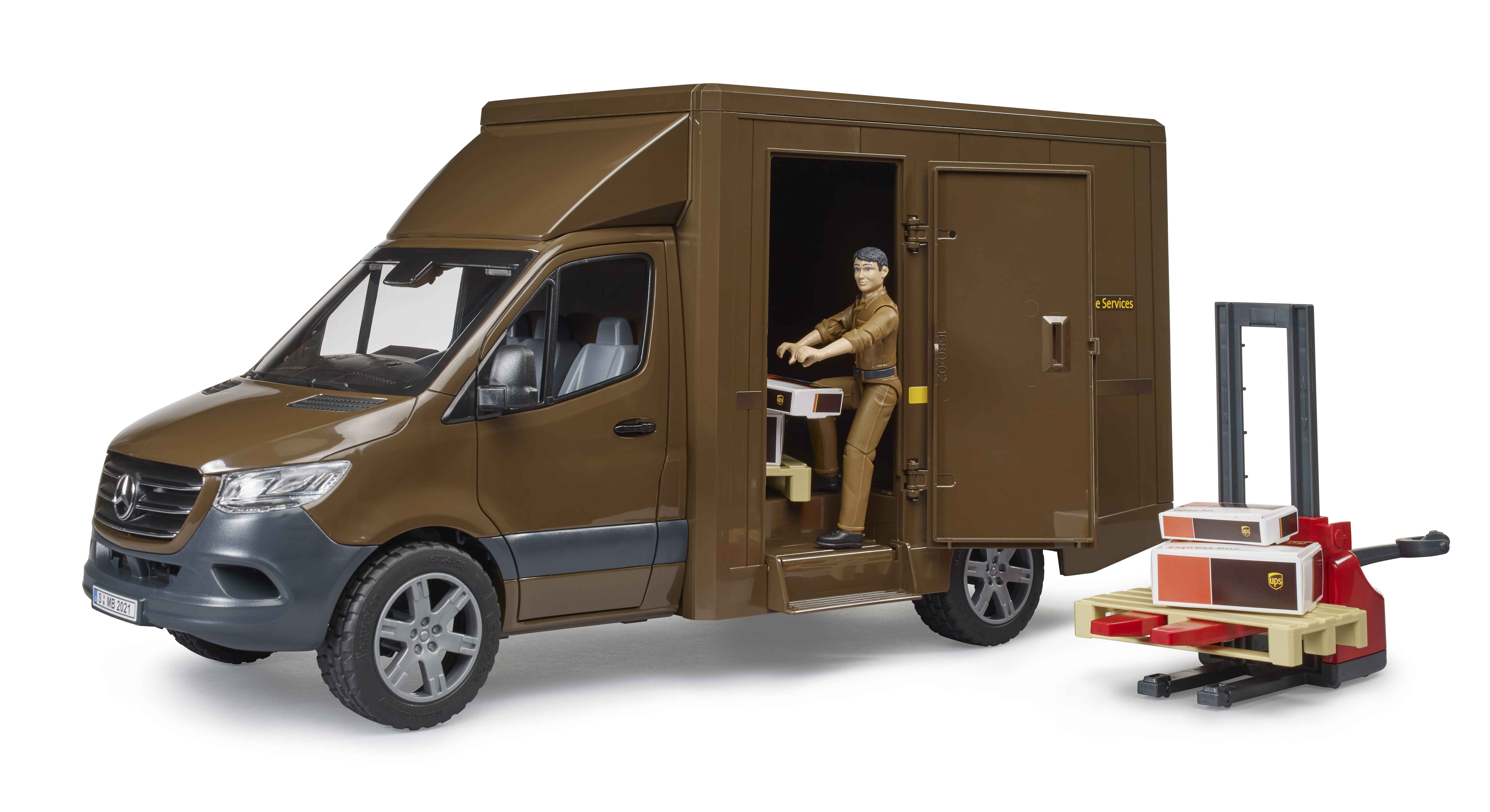BRUDER 02678 - MB Sprinter UPS mit Fahrer und Zubehör - Bild 4