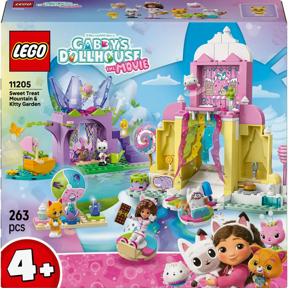 LEGO® Gabby's Dollhouse Zuckerguss-Gebirge und Kätzchen-Garten 11205