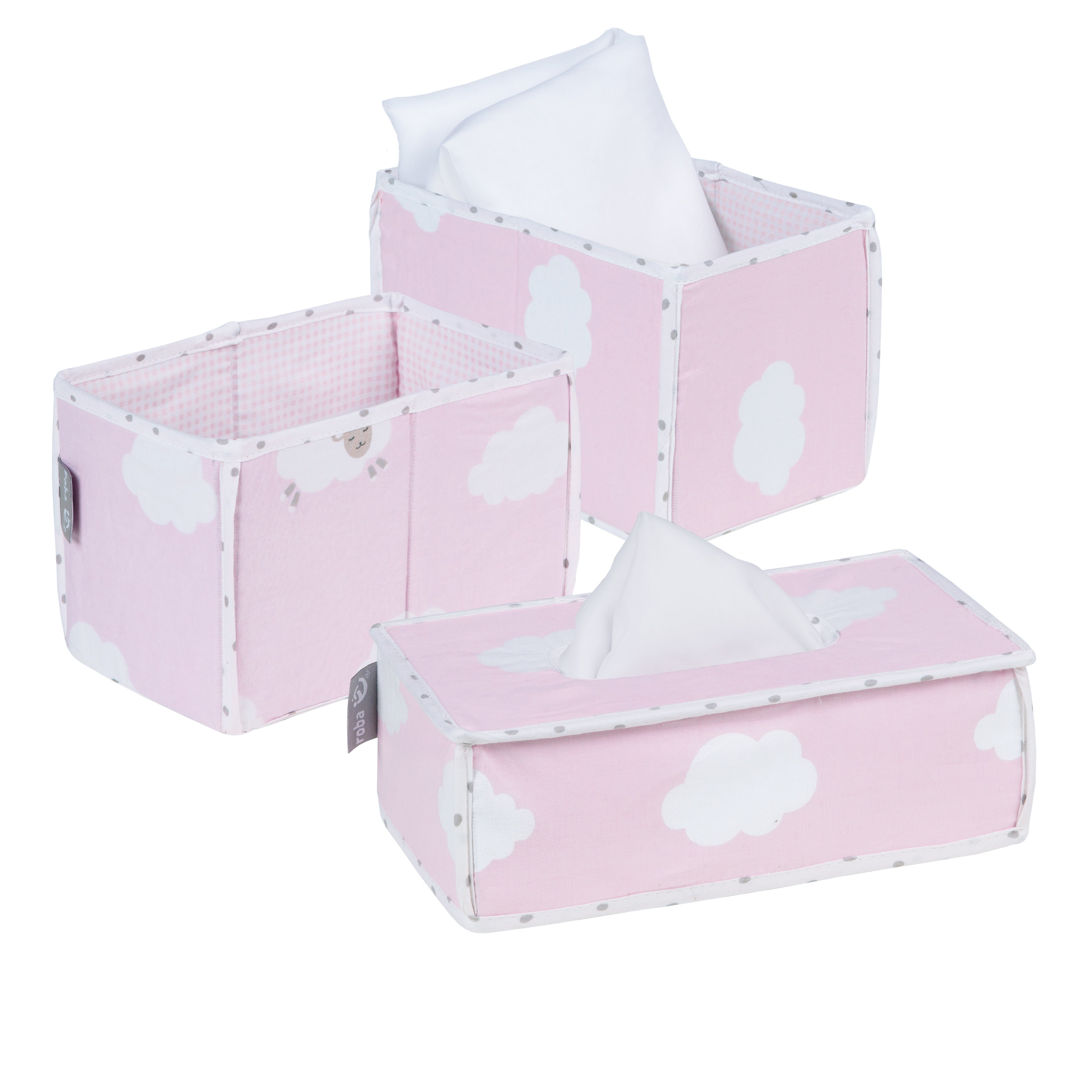 Roba 306107V202 1x Feuchttuchorganizer, 2x Windelbox rosa – Heim Textilien - Bild 3 Roba 306107V202 1x Feuchttuchorganizer, 2x Windelbox rosa – Heim Textilien - Produktbild 3