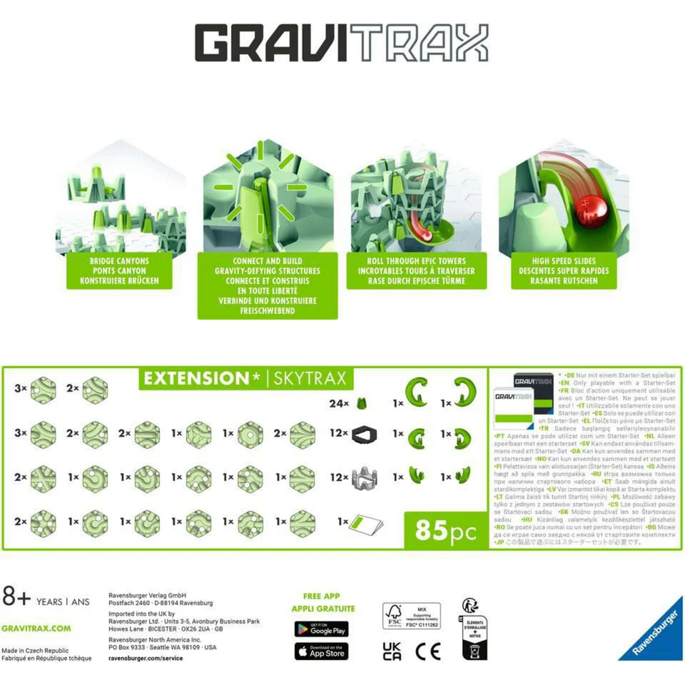 Ravensburger GraviTrax Extension Skytrax- GraviTrax Erweiterung für deine spektakulären Kugelbahnen - Murmelbahn und K Ravensburger GraviTrax Extension Skytrax- GraviTrax Erweiterung für deine spektakulären Kugelbahnen - Murmelbahn und K