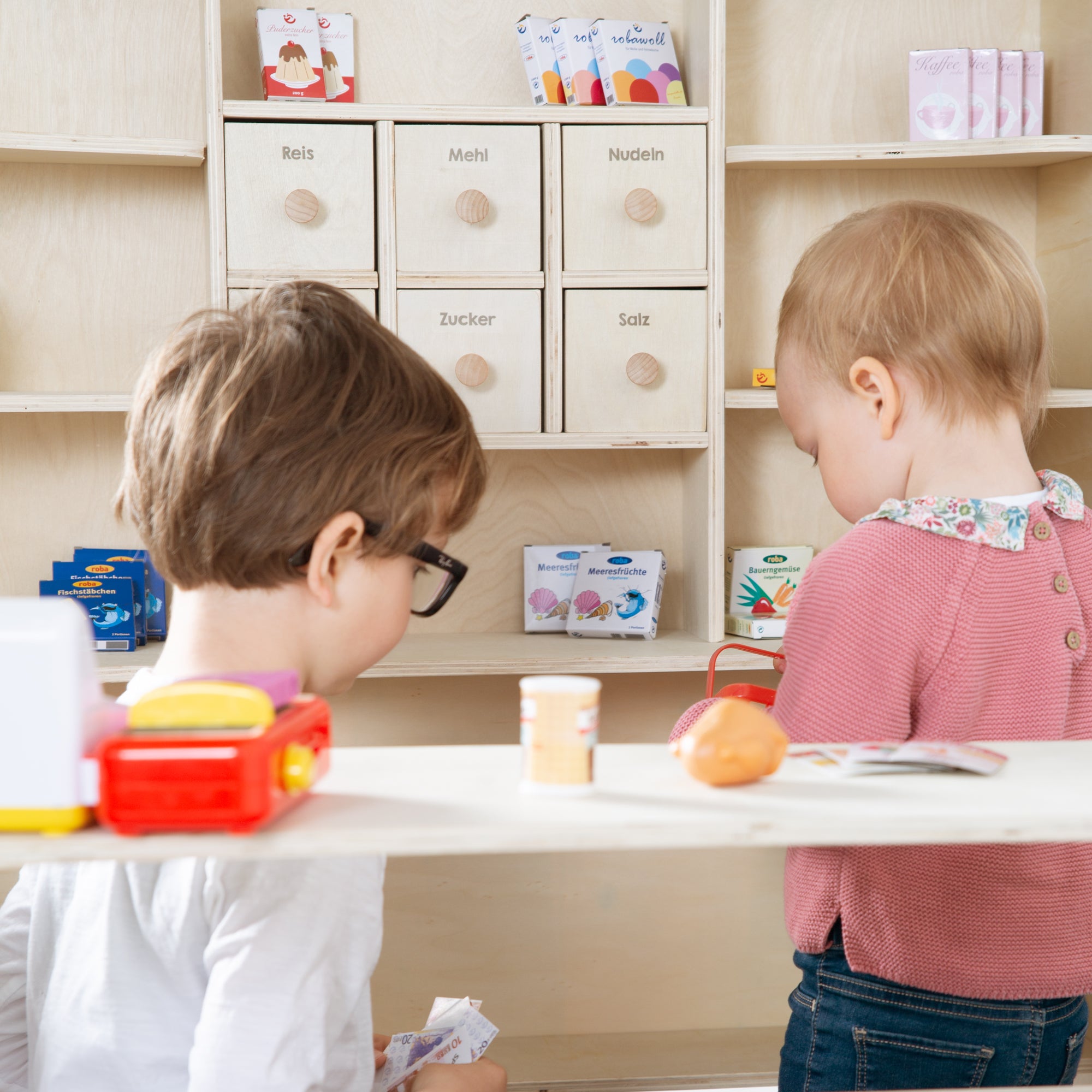 Roba 9286ZU Kaufland Holz natur + Zubehör natur lackiert – Rollenspiel - Produktbild 6